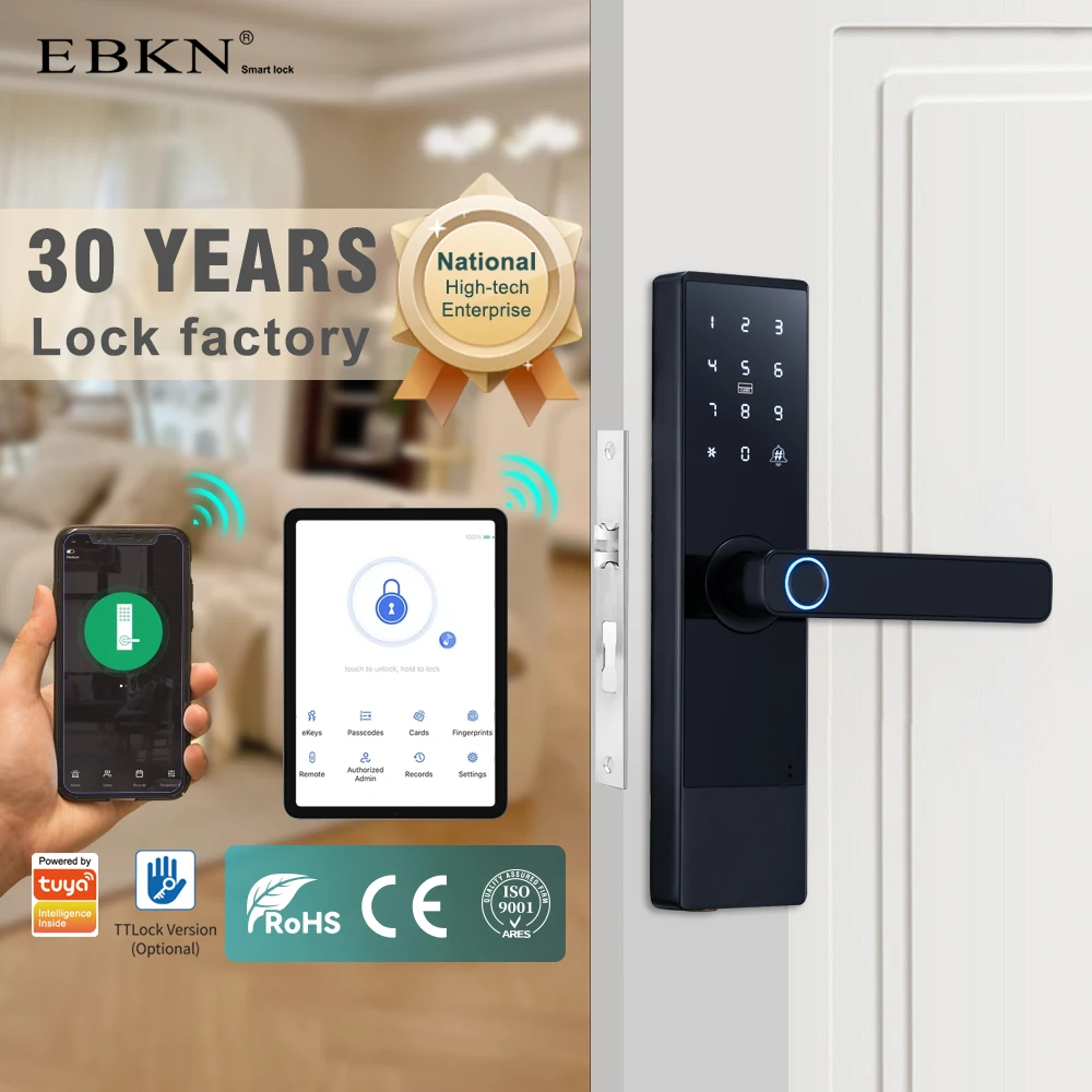 Smart Door Lock - Digital Lock - Pin Lock - Finger Lock - Tuya App - Image 2