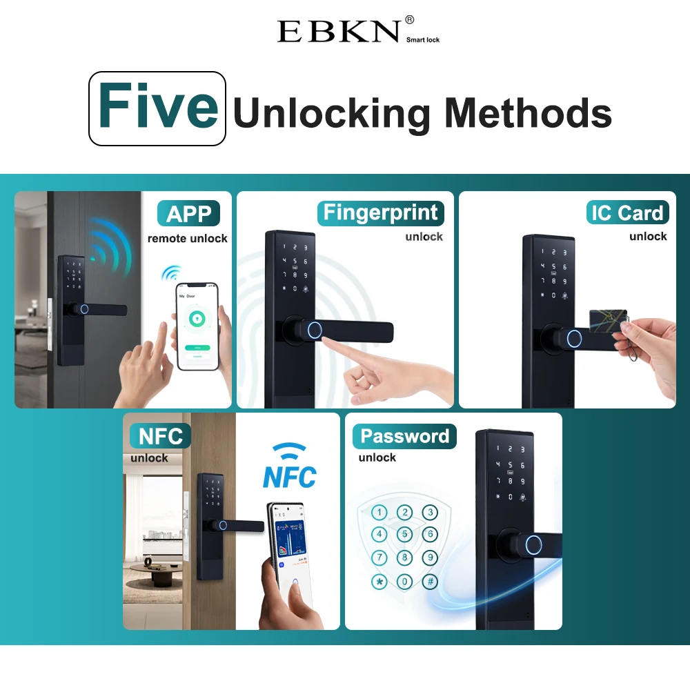 Smart Door Lock - Digital Lock - Pin Lock - Finger Lock - Tuya App - Image 6