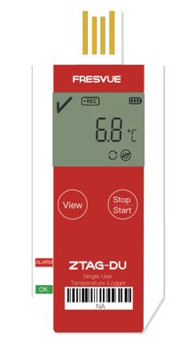 Single-use temperature data logger (with screen and USB) - ZTAG-DU