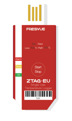 Single-use temperature data logger(without screen and USB) - ZTAG-EU